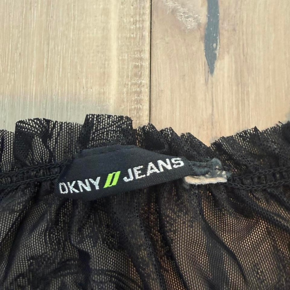 Y2K 2000s DKNY Jeans black corset Sz XS - Picture 4 of 5
